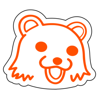 Pedo Bear Sticker (Orange)